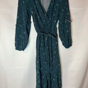 Knox Rose Teal Floral Midi Dress